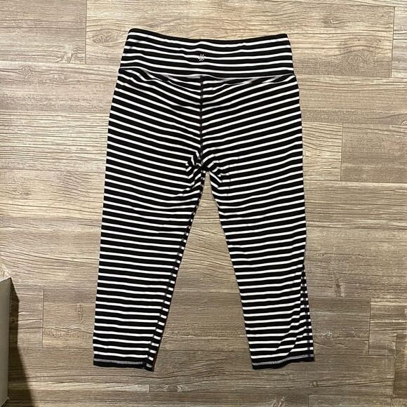 Athleta | Striped Crop Leggings | Size Medium - Picture 3 of 5